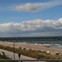 La vue du balcon de l'appartement en location. 
The view from the balcony of our holiday flat.