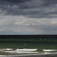 Un jeu de couleurs, le ciel et la mer.